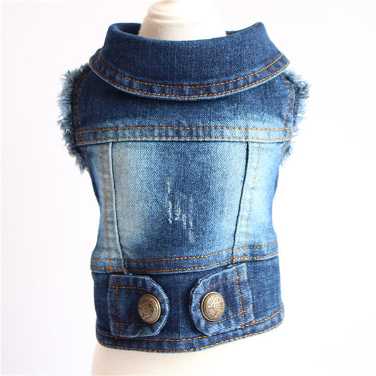 Designer Denim Puppy Vest